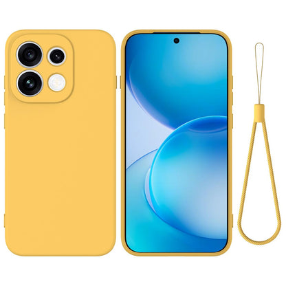 For OPPO Reno16 F / FS / Reno16c 5G Solid Color Liquid Silicone Dropproof Full Coverage Phone Case - Yellow - EDA004760257B