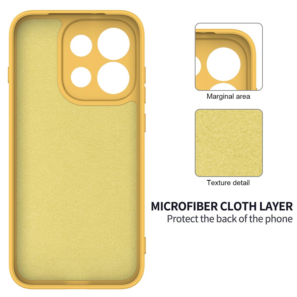 For OPPO Reno16 F / FS / Reno16c 5G Solid Color Liquid Silicone Dropproof Full Coverage Phone Case - Yellow - EDA004760257B