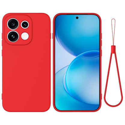 For OPPO Reno16 F / FS / Reno16c 5G Solid Color Liquid Silicone Dropproof Full Coverage Phone Case - Red - EDA004760257C