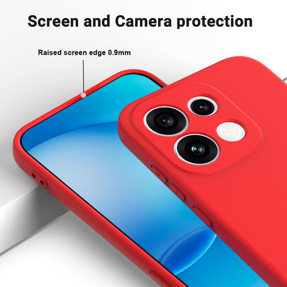 For OPPO Reno16 F / FS / Reno16c 5G Solid Color Liquid Silicone Dropproof Full Coverage Phone Case - Red - EDA004760257C