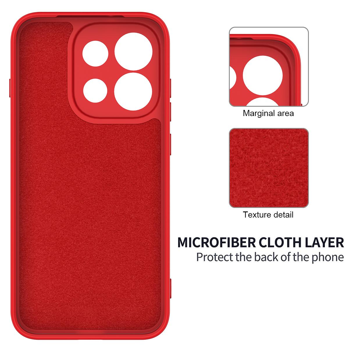 For OPPO Reno16 F / FS / Reno16c 5G Solid Color Liquid Silicone Dropproof Full Coverage Phone Case - Red - EDA004760257C