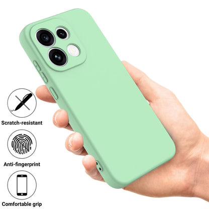 For OPPO Reno16 F / FS / Reno16c 5G Solid Color Liquid Silicone Dropproof Full Coverage Phone Case - Green - EDA004760257D