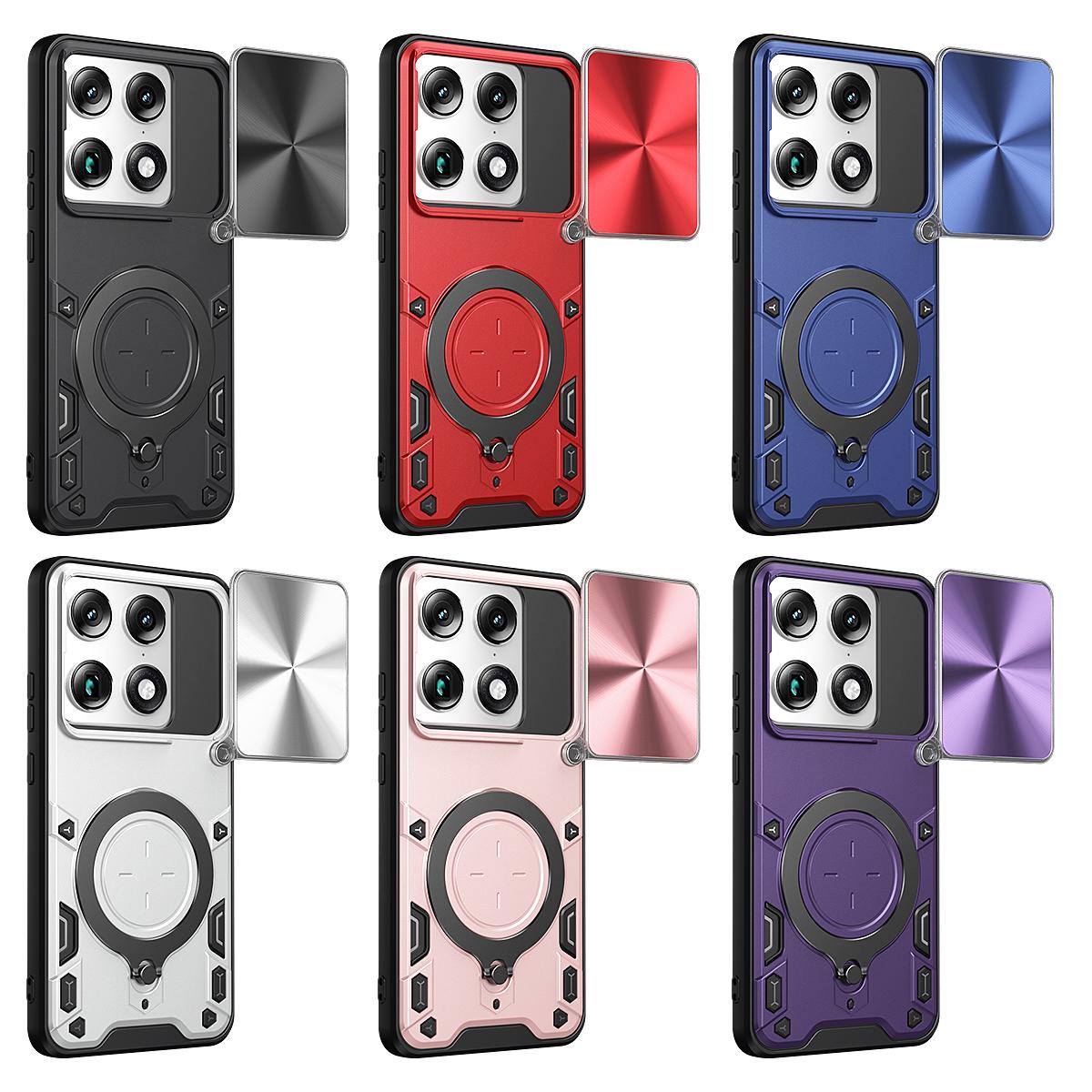For Motorola Signature 5G CD Texture Sliding Camshield Magnetic Holder Phone Case - Purple - EDA004768535F