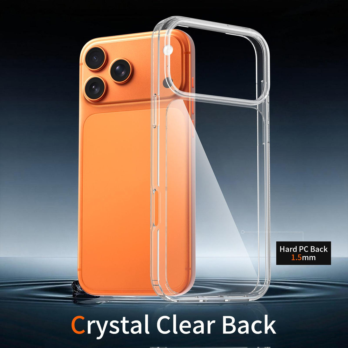 For iPhone 18 Pro Max Scratchproof Acrylic 1.5mm Phone Case - Transparent - EDA004772213A