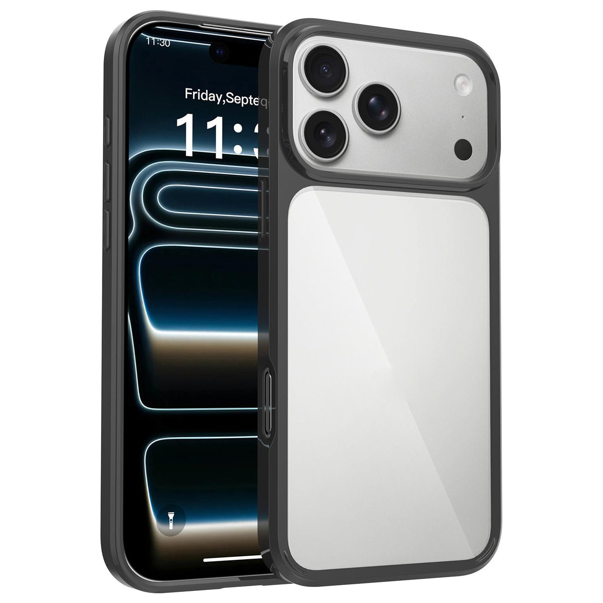 For iPhone 18 Pro Max Scratchproof Acrylic 1.5mm Phone Case - Black - EDA004772213B