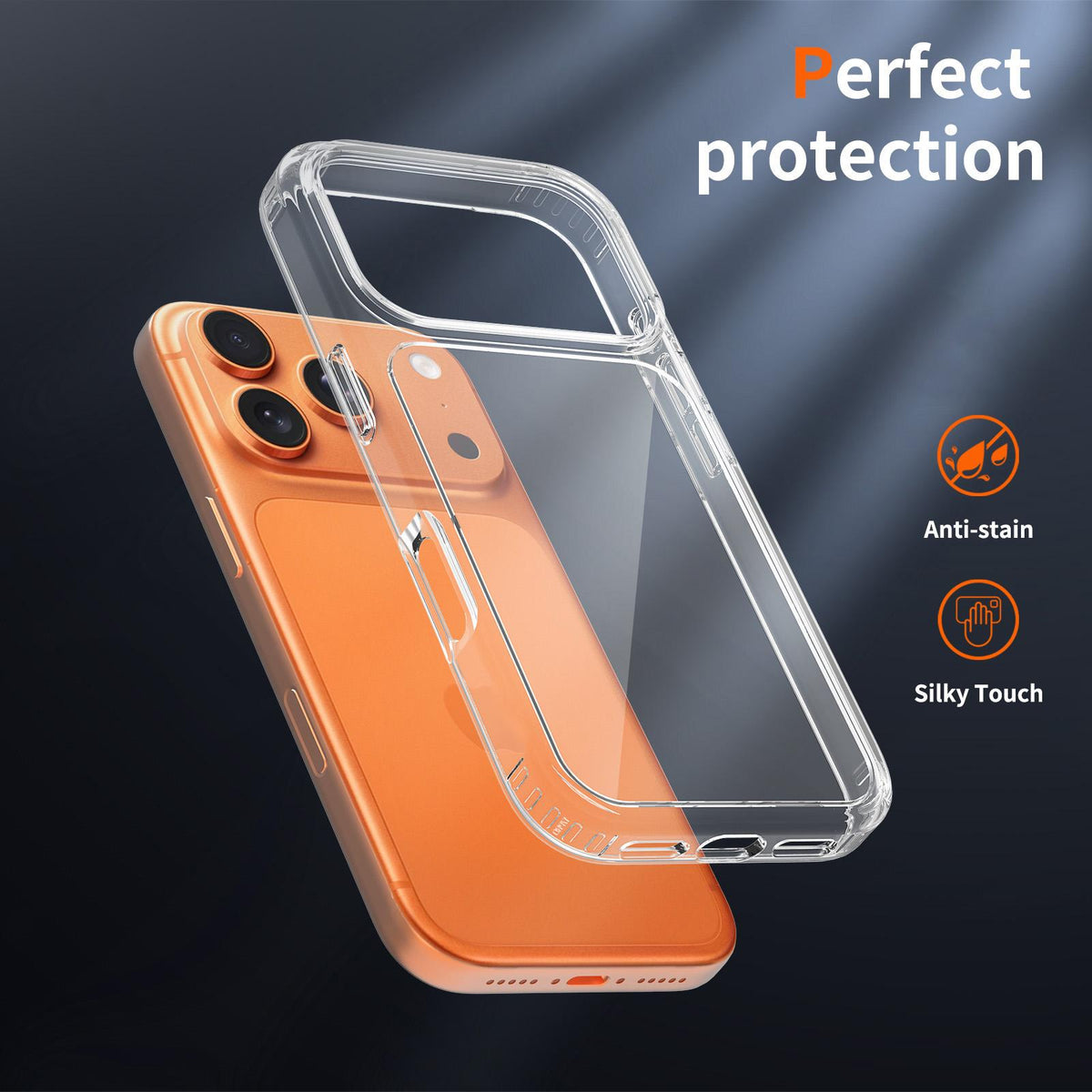 For iPhone 18 Pro Scratchproof Acrylic 1.5mm Phone Case - Transparent - EDA004772214A