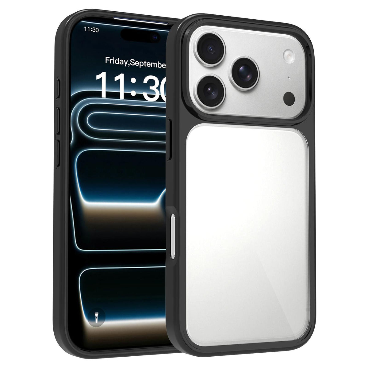 For iPhone 18 Pro Scratchproof Acrylic 1.5mm Phone Case - Black - EDA004772214B