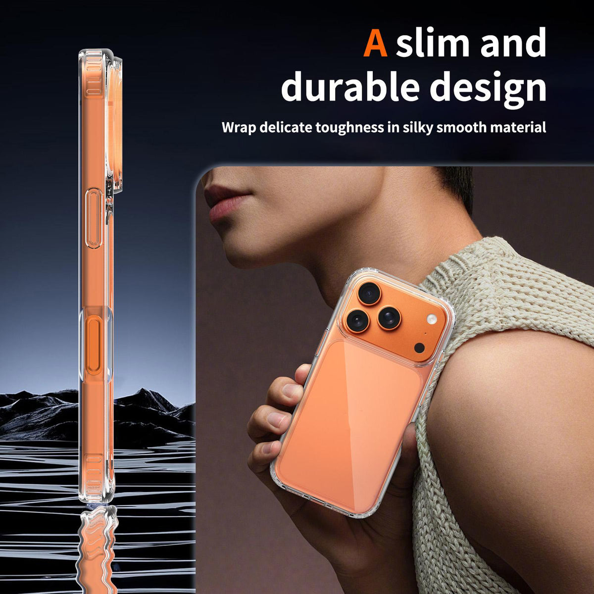 For iPhone 18 Pro Scratchproof Acrylic 1.5mm Phone Case - Black - EDA004772214B