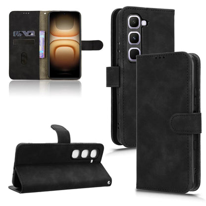 For Infinix Hot 70 Pro 5G Skin Feel Magnetic Flip Leather Phone Case - Black - EDA004773431A