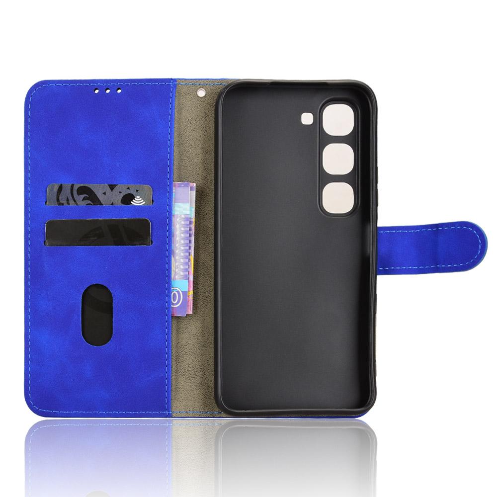 For Infinix Hot 70 Pro 5G Skin Feel Magnetic Flip Leather Phone Case - Blue - EDA004773431B