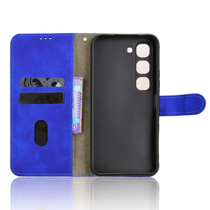 For Infinix Hot 70 Pro 5G Skin Feel Magnetic Flip Leather Phone Case - Blue - EDA004773431B