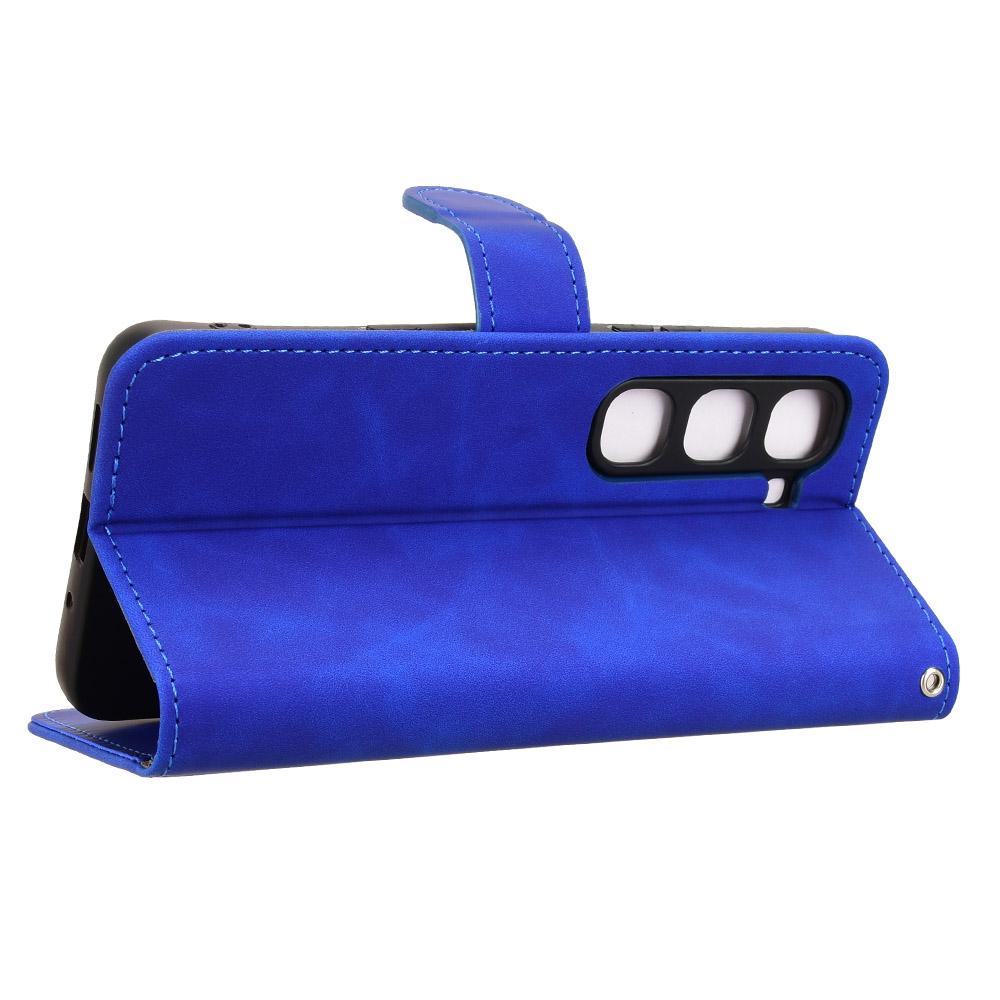 For Infinix Hot 70 Pro 5G Skin Feel Magnetic Flip Leather Phone Case - Blue - EDA004773431B
