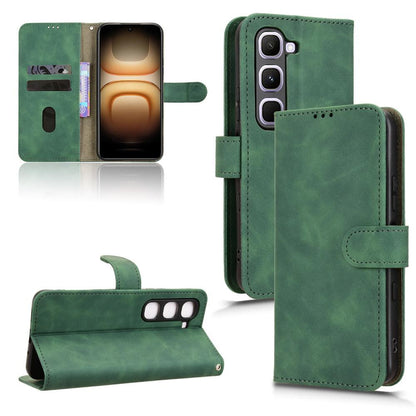 For Infinix Hot 70 Pro 5G Skin Feel Magnetic Flip Leather Phone Case - Green - EDA004773431C