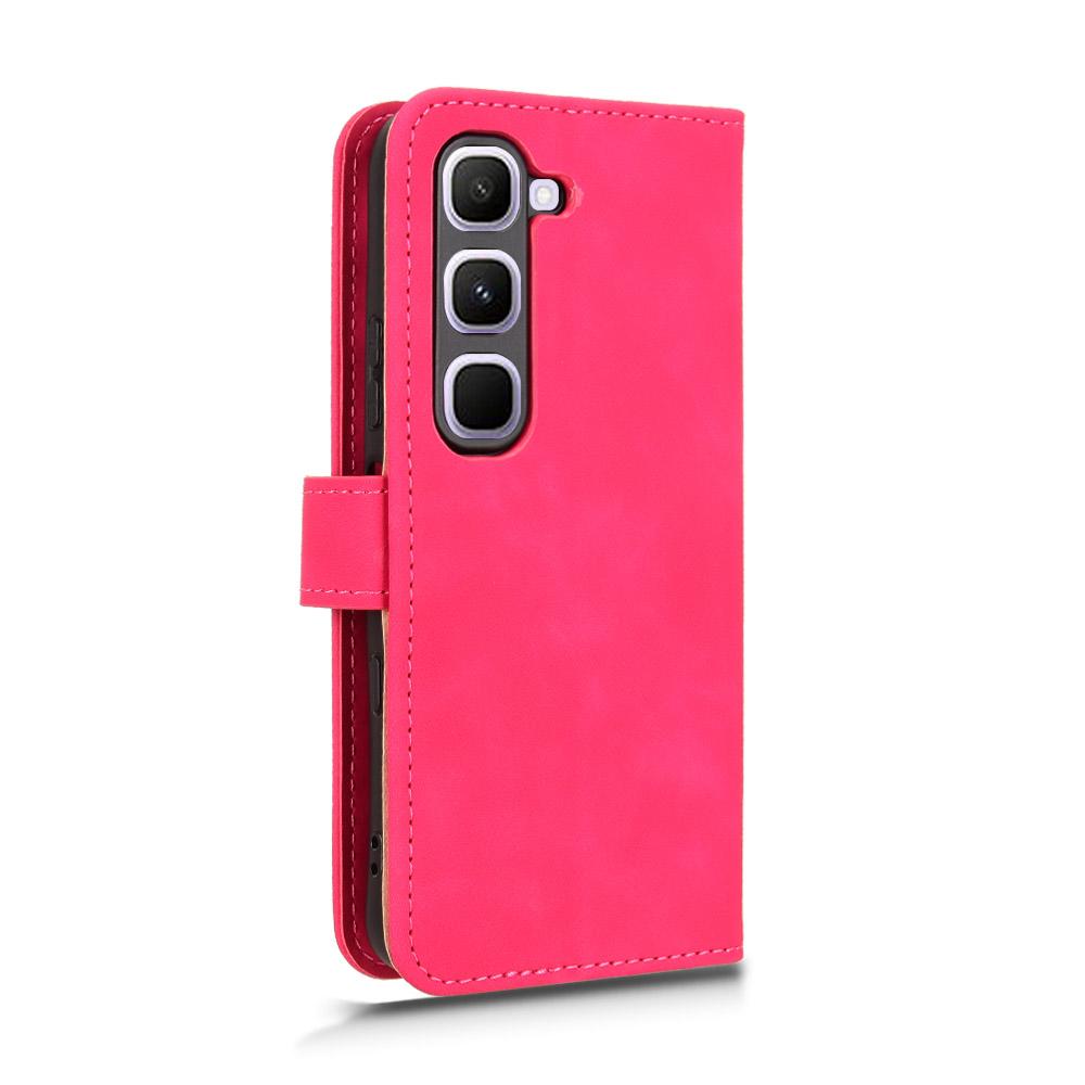 For Infinix Hot 70 Pro 5G Skin Feel Magnetic Flip Leather Phone Case - Rose Red - EDA004773431D