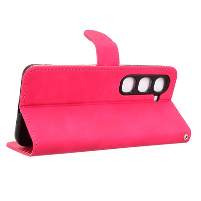 For Infinix Hot 70 Pro 5G Skin Feel Magnetic Flip Leather Phone Case - Rose Red - EDA004773431D