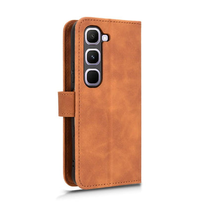 For Infinix Hot 70 Pro 5G Skin Feel Magnetic Flip Leather Phone Case - Brown - EDA004773431E