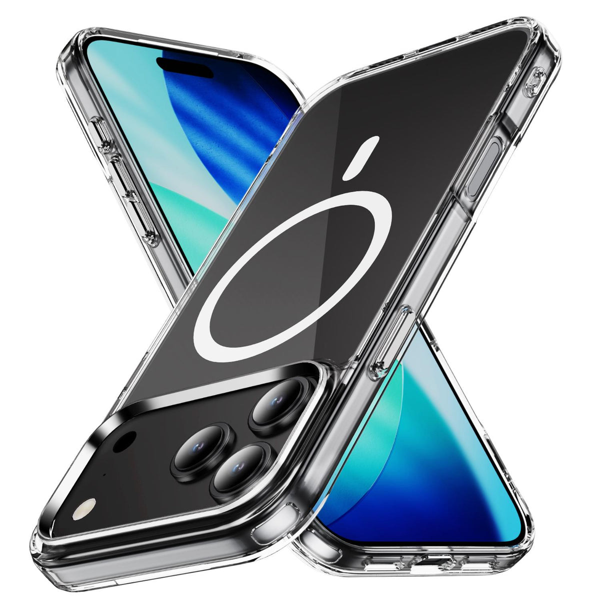 For iPhone 18 Pro Max MagSafe Clear Acrylic PC +TPU Phone Case - Transparent - EDA004784311A