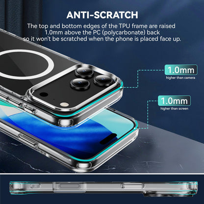 For iPhone 18 Pro Max MagSafe Clear Acrylic PC +TPU Phone Case - Transparent - EDA004784311A