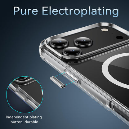 For iPhone 18 Pro MagSafe Clear Acrylic PC +TPU Phone Case - Transparent - EDA004784312A