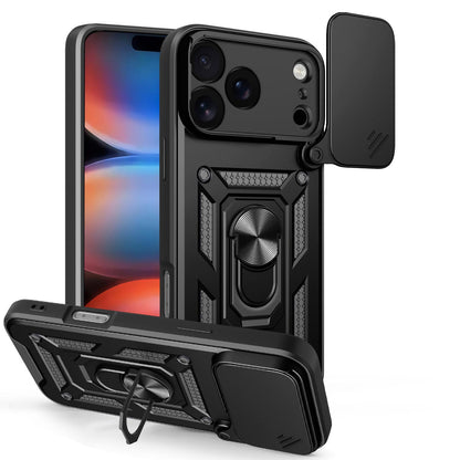 For iPhone 18 Pro Max Sliding Camera Cover Design TPU+PC Phone Case - Black - EDA004786315A