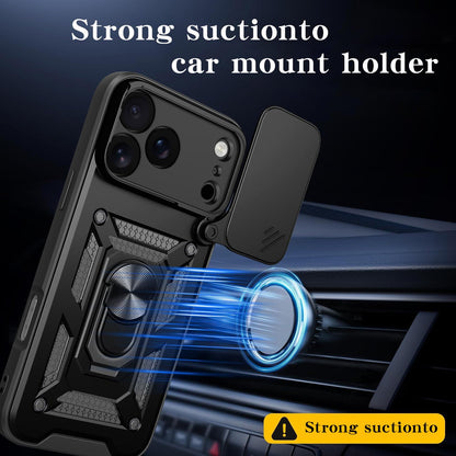 For iPhone 18 Pro Max Sliding Camera Cover Design TPU+PC Phone Case - Black - EDA004786315A