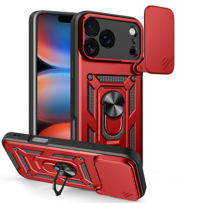 For iPhone 18 Pro Max Sliding Camera Cover Design TPU+PC Phone Case - Red - EDA004786315B