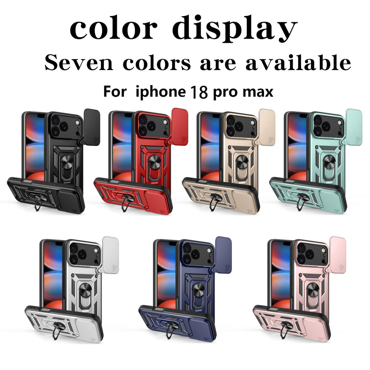For iPhone 18 Pro Max Sliding Camera Cover Design TPU+PC Phone Case - Green - EDA004786315D