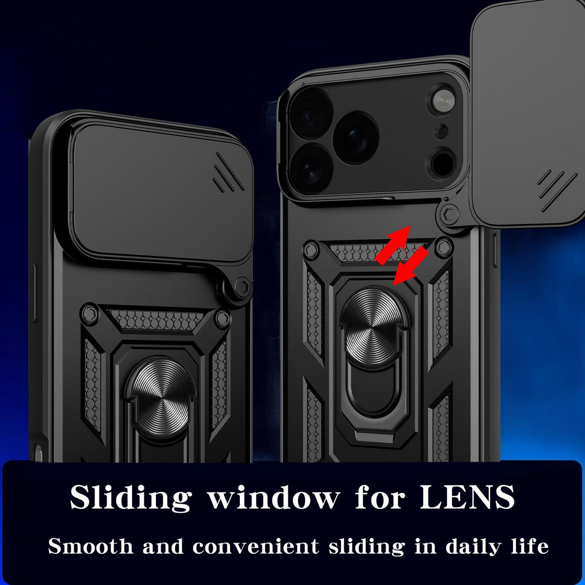 For iPhone 18 Pro Max Sliding Camera Cover Design TPU+PC Phone Case - Rose Gold - EDA004786315F