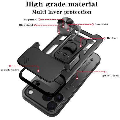 For iPhone 18 Pro Max Sliding Camera Cover Design TPU+PC Phone Case - Silver - EDA004786315G
