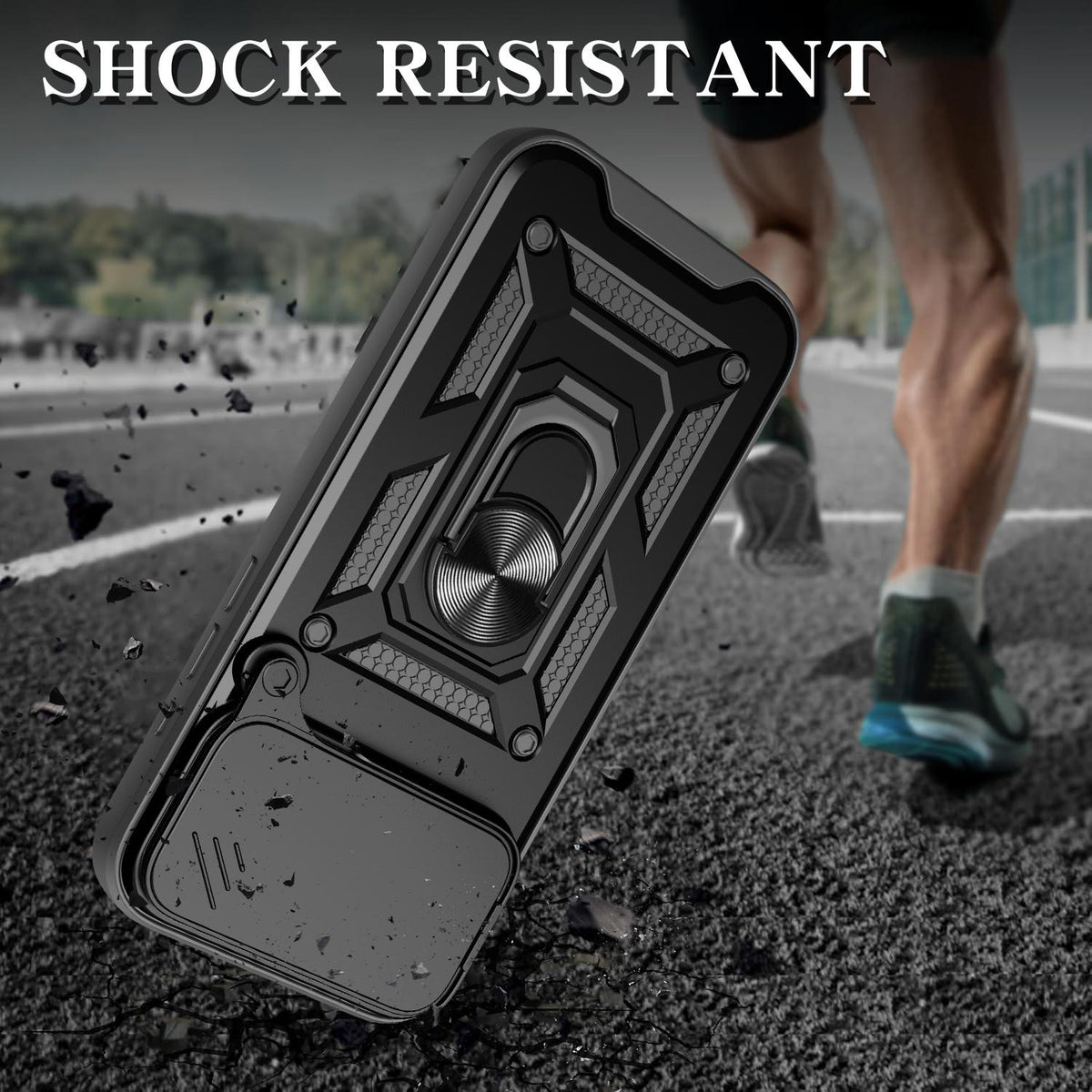 For iPhone 18 Pro Max Sliding Camera Cover Design TPU+PC Phone Case - Silver - EDA004786315G