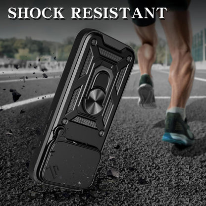 For iPhone 18 Pro Sliding Camera Cover Design TPU+PC Phone Case - Black - EDA004786316A