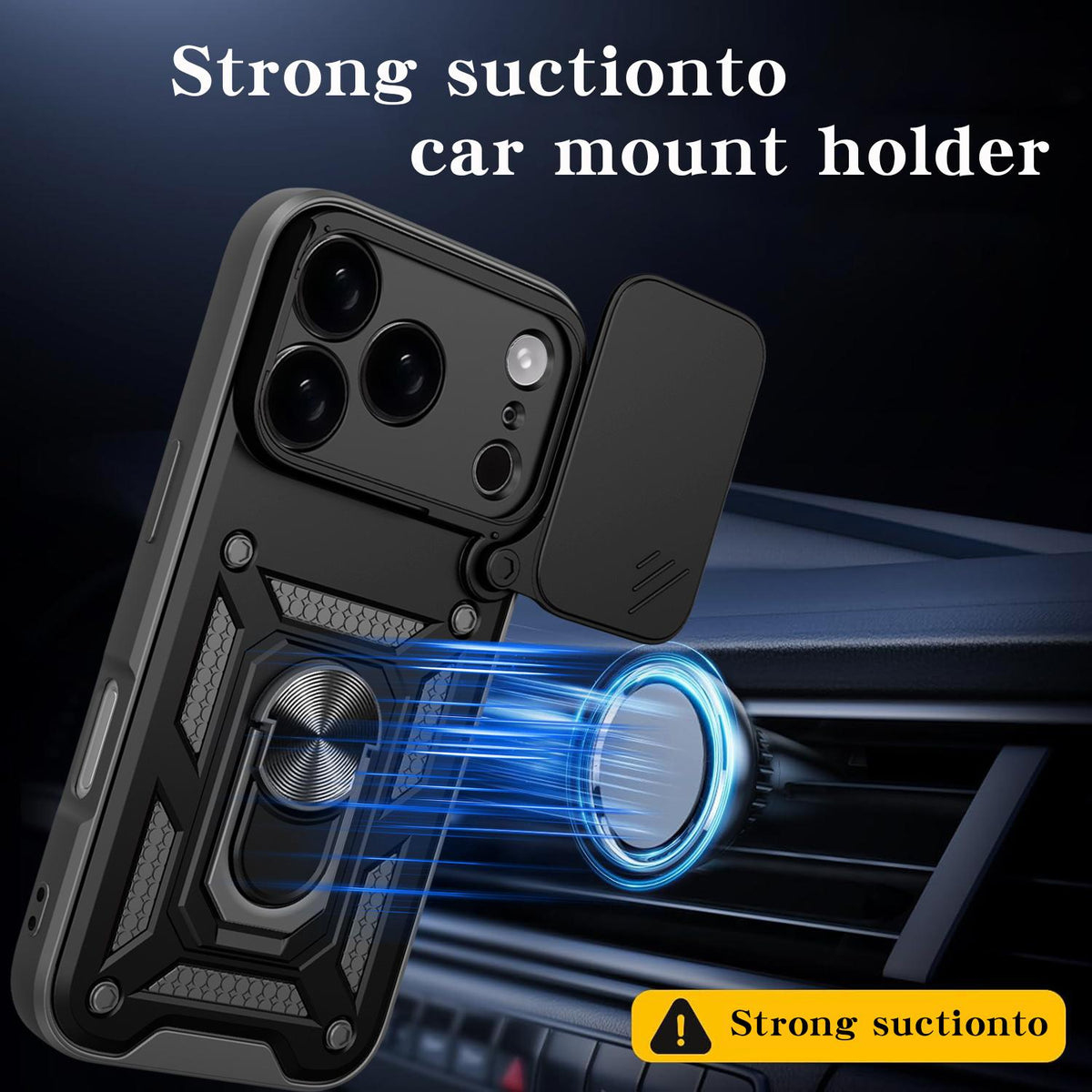 For iPhone 18 Pro Sliding Camera Cover Design TPU+PC Phone Case - Black - EDA004786316A