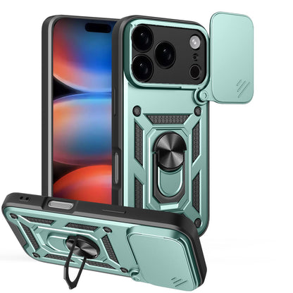 For iPhone 18 Pro Sliding Camera Cover Design TPU+PC Phone Case - Green - EDA004786316D