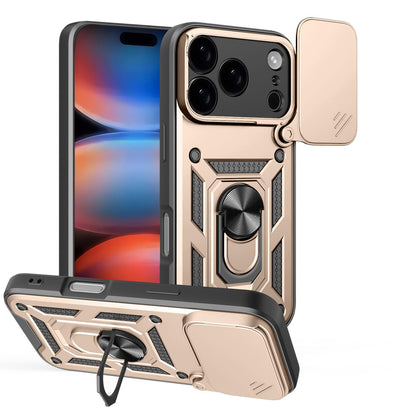 For iPhone 18 Pro Sliding Camera Cover Design TPU+PC Phone Case - Gold - EDA004786316E