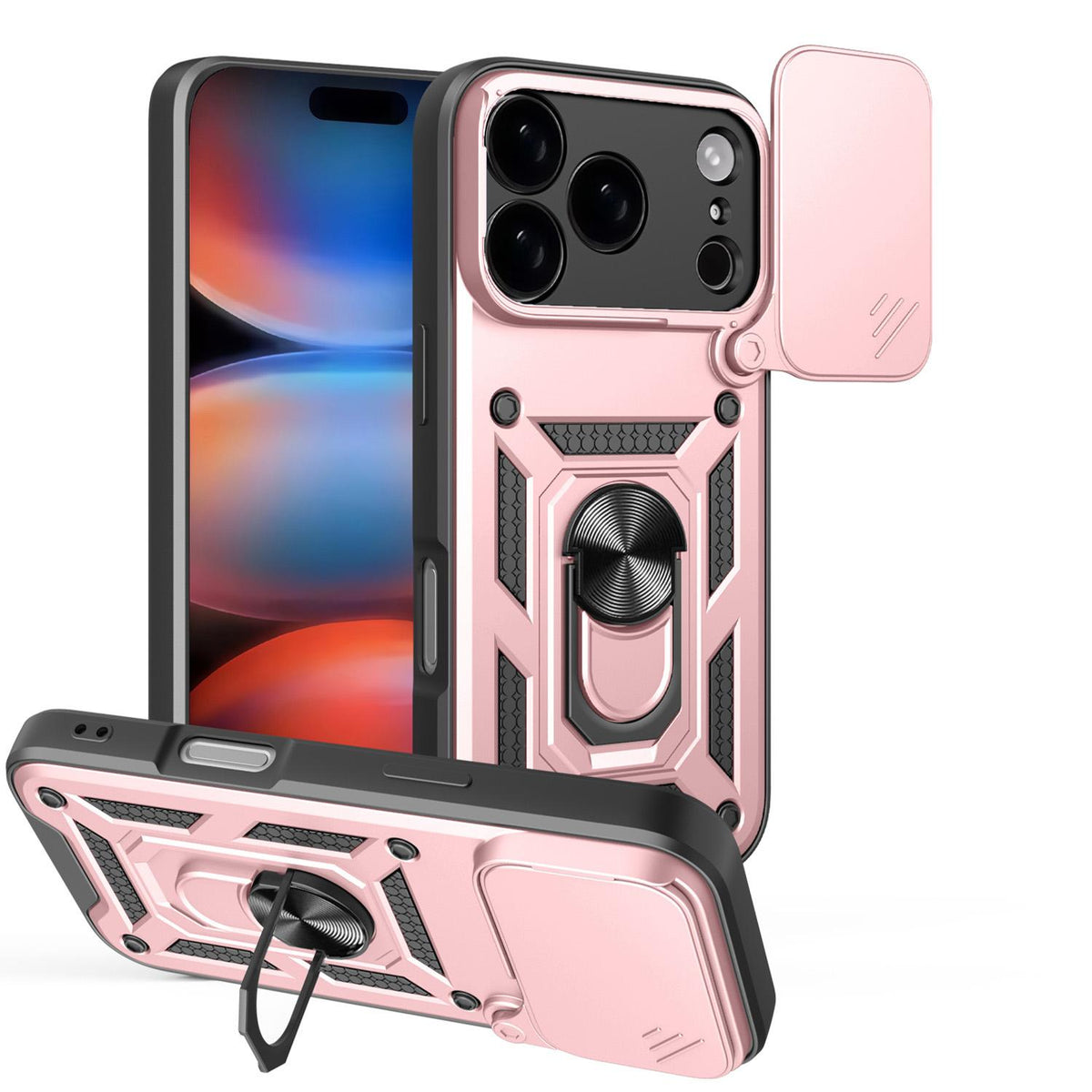 For iPhone 18 Pro Sliding Camera Cover Design TPU+PC Phone Case - Rose Gold - EDA004786316F