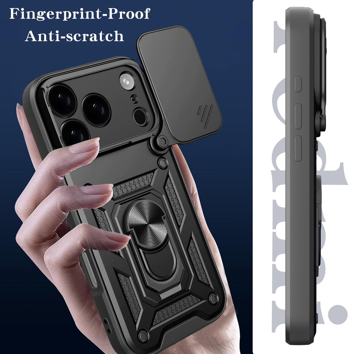 For iPhone 18 Pro Sliding Camera Cover Design TPU+PC Phone Case - Rose Gold - EDA004786316F