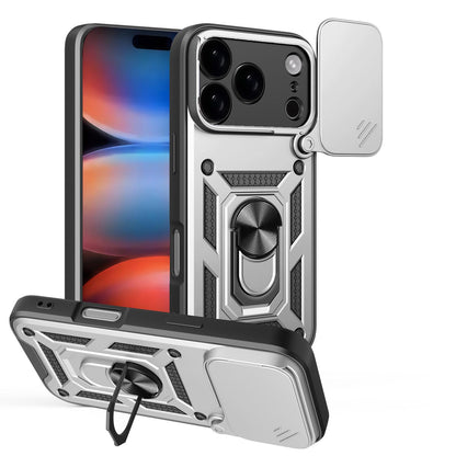 For iPhone 18 Pro Sliding Camera Cover Design TPU+PC Phone Case - Silver - EDA004786316G