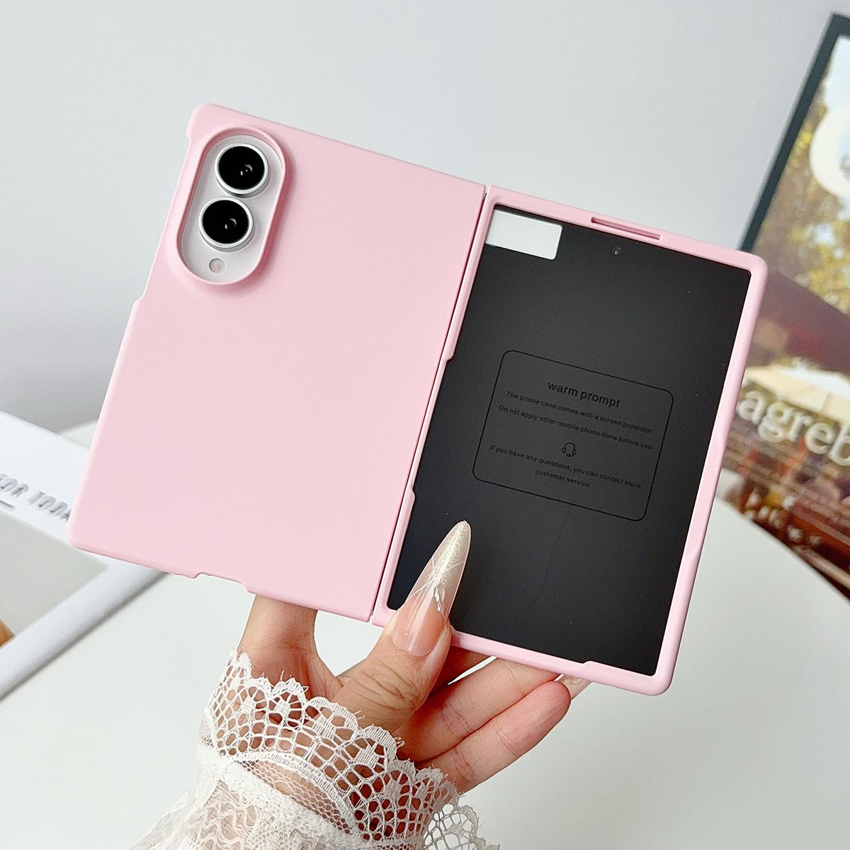 For Galaxy Z Fold8 5G Integrated PC Skin Feel Shockproof Phone Case - Pink - EDA004796904G