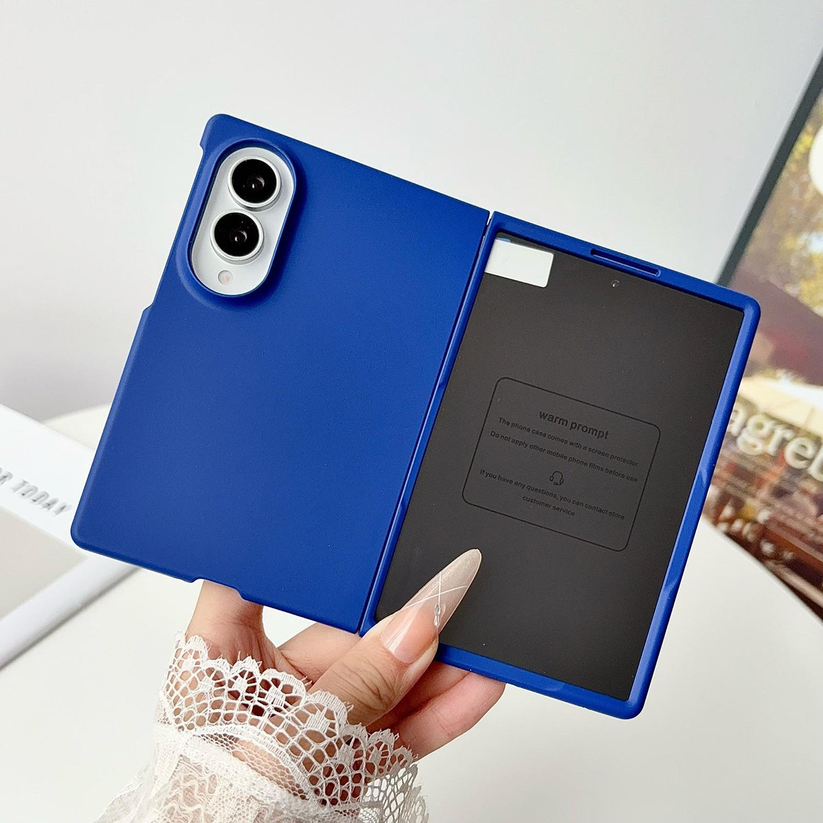 For Galaxy Z Fold8 5G Integrated PC Skin Feel Shockproof Phone Case - Blue - EDA004796904I