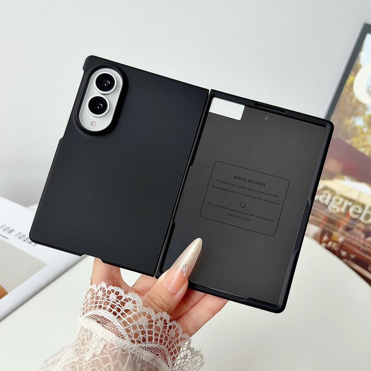 For Galaxy Z Fold8 5G Integrated PC Skin Feel Shockproof Phone Case - Black - EDA004796904J