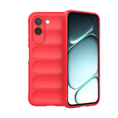 For OnePlus N6x 5G Global Magic Shield TPU + Flannel Phone Case - Red - EDA004811316B