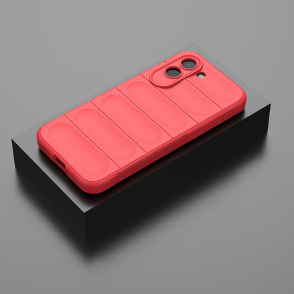 For OnePlus N6x 5G Global Magic Shield TPU + Flannel Phone Case - Red - EDA004811316B