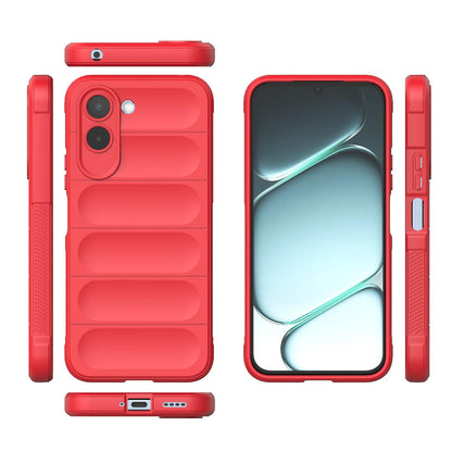 For OnePlus N6x 5G Global Magic Shield TPU + Flannel Phone Case - Red - EDA004811316B