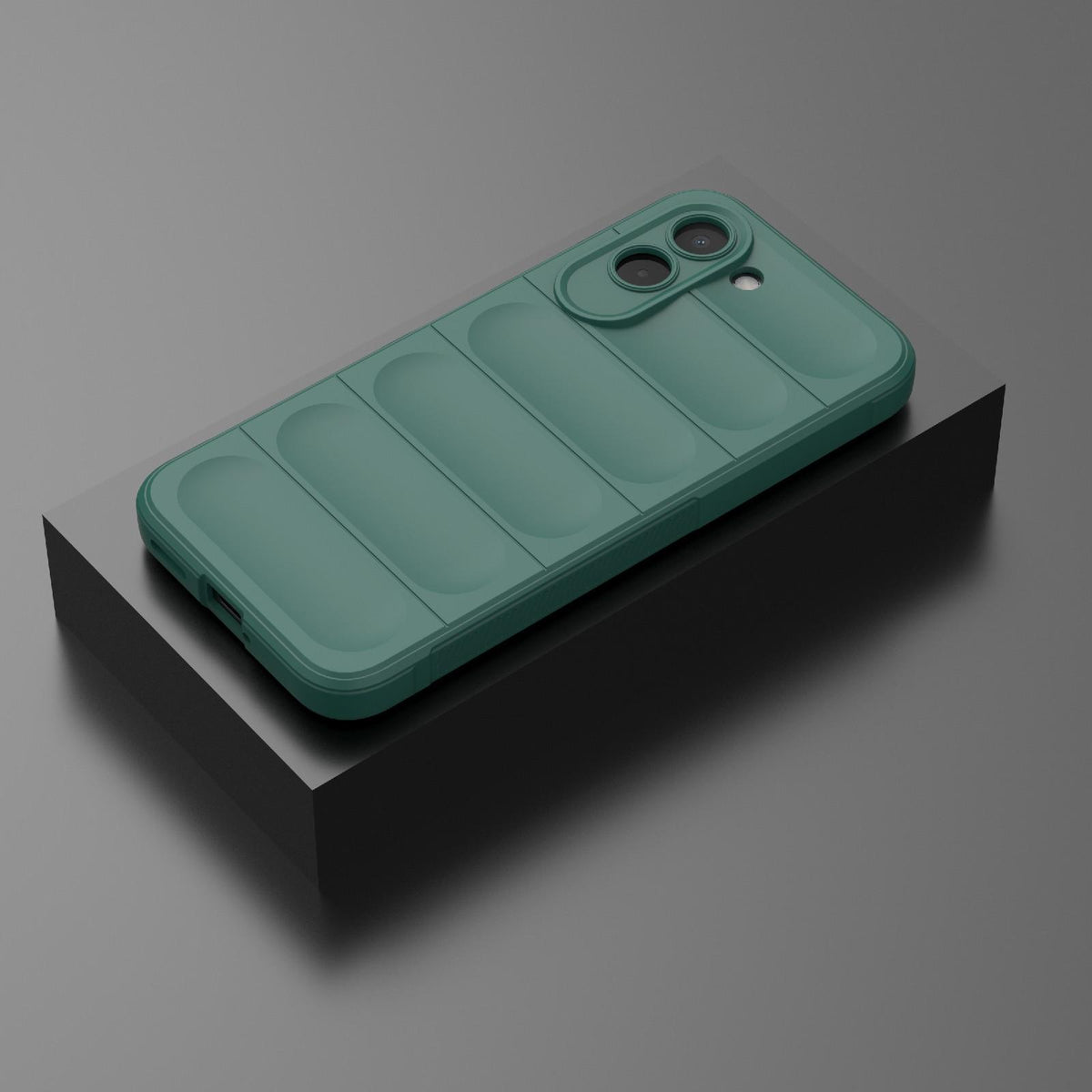 For OnePlus N6x 5G Global Magic Shield TPU + Flannel Phone Case - Dark Green - EDA004811316D