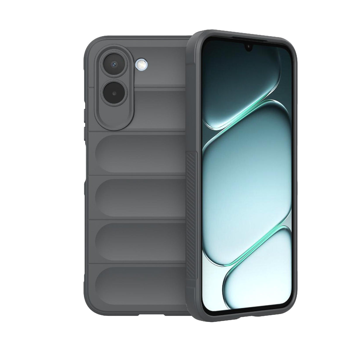 For OnePlus N6x 5G Global Magic Shield TPU + Flannel Phone Case - Dark Grey - EDA004811316E