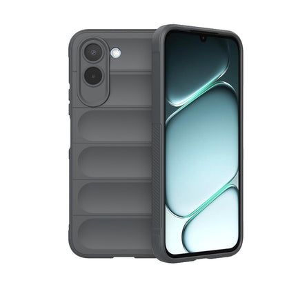 For OnePlus N6x 5G Global Magic Shield TPU + Flannel Phone Case - Dark Grey - EDA004811316E