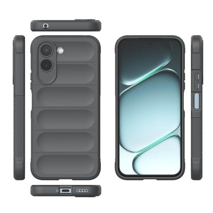For OnePlus N6x 5G Global Magic Shield TPU + Flannel Phone Case - Dark Grey - EDA004811316E
