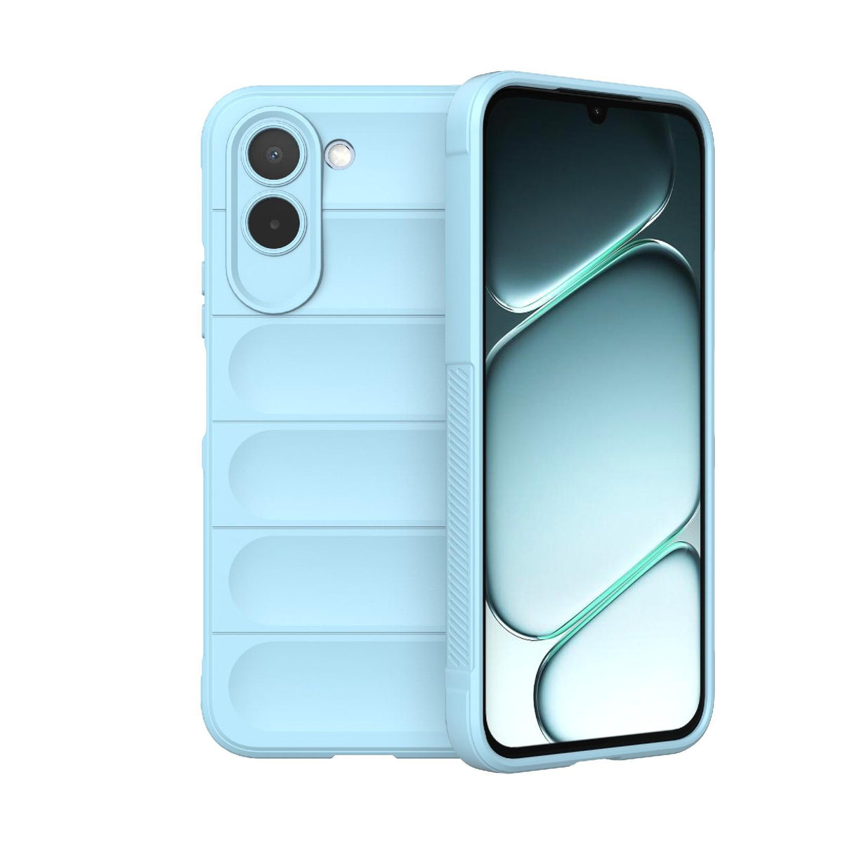 For OnePlus N6x 5G Global Magic Shield TPU + Flannel Phone Case - Light Blue - EDA004811316F