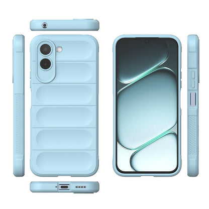 For OnePlus N6x 5G Global Magic Shield TPU + Flannel Phone Case - Light Blue - EDA004811316F