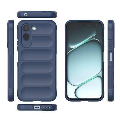 For OnePlus N6x 5G Global Magic Shield TPU + Flannel Phone Case - Dark Blue - EDA004811316G
